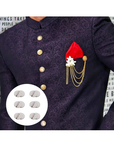 6 Piezas Convertidor de Broche Magnético Plata XIHIRCD