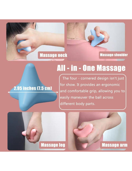 Bola de Masaje OULIGET para Alivio de Estrés - Azul