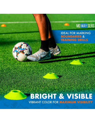 Conos de Entrenamiento MOWAYSERS 50 PCS con Bolsa de Malla