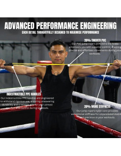 Cuerda para Saltar Ajustable JDU Athletics Rosa 11FT - Boxeo 2