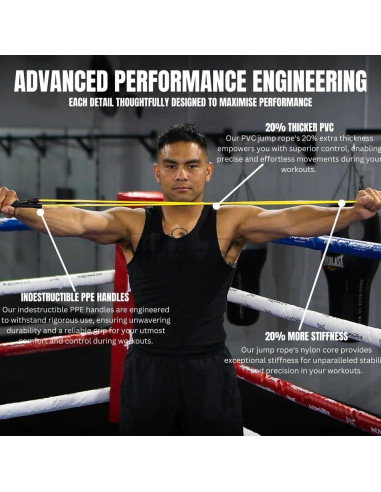 Cuerda para Saltar Ajustable JDU Athletics Rosa 11FT - Boxeo