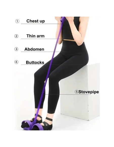 Bandas de Resistencia Fitness Genérico 4 Tubos 21 Niveles