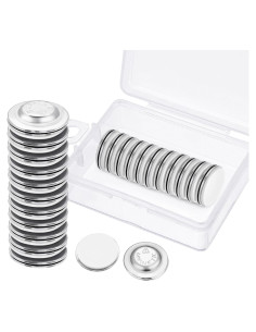 BBTO 24 Piezas Etiquetas de Nombre Magnéticas Redondas 1.7 cm