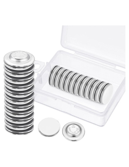 BBTO 24 Piezas Etiquetas de Nombre Magnéticas Redondas 1.7 cm