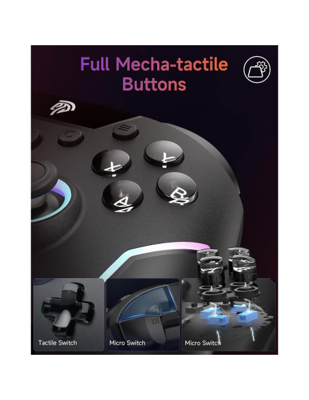 Controlador Inalámbrico EasySMX X20 RGB para PC/Switch/Android Controlador Inalámbrico EasySMX X20 RGB para PC/Switch/Android