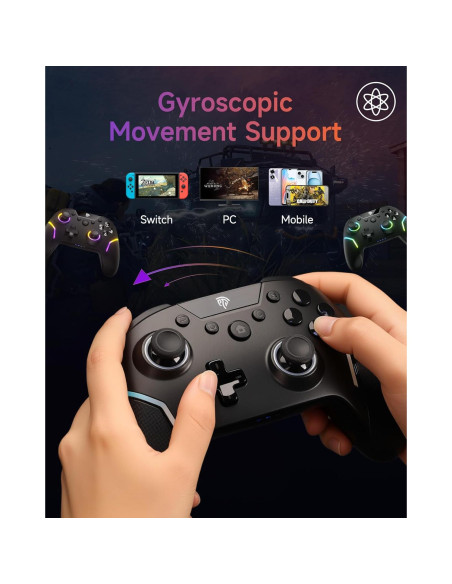 Controlador Inalámbrico EasySMX X20 RGB para PC/Switch/Android Controlador Inalámbrico EasySMX X20 RGB para PC/Switch/Android