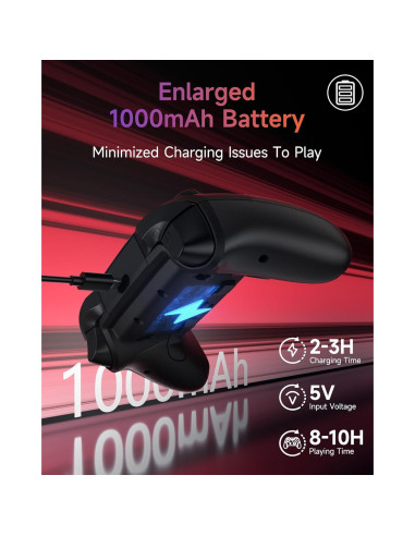 Controlador Inalámbrico EasySMX X20 RGB para PC/Switch/Android