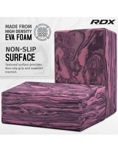 Bloque de Yoga RDX de Espuma EVA Antideslizante 23x15x9.8cm 2
