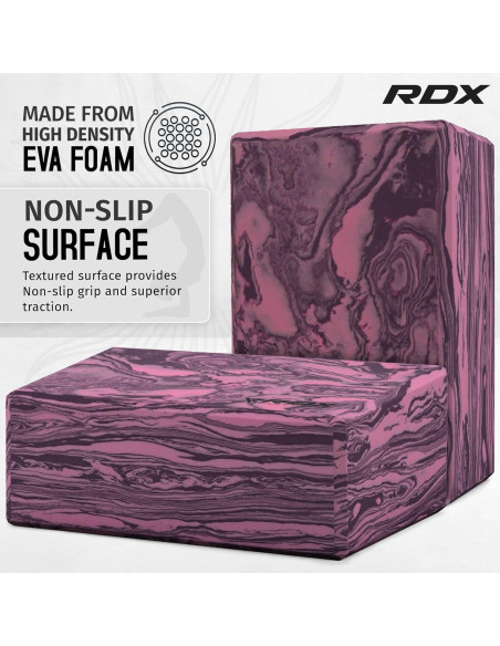 Bloque de Yoga RDX de Espuma EVA Antideslizante 23x15x9.8cm