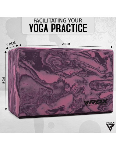 Bloque de Yoga RDX de Espuma EVA Antideslizante 23x15x9.8cm