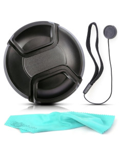 Cubierta de lente Sigma 20mm f/1.8 + Sujetador + Paño de limpieza