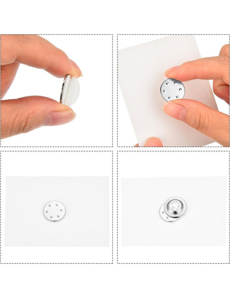 BBTO 24 Piezas Etiquetas de Nombre Magnéticas Redondas 1.7 cm