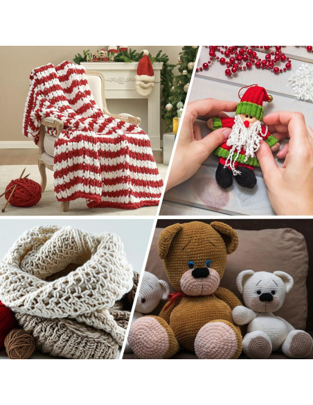 Set de 3 Ganchos de Crochet Ergonómicos QFGasre 17.5-20 cm Set de 3 Ganchos de Crochet Ergonómicos QFGasre 17.5-20 cm