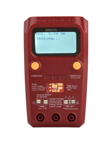 Probador de Transistores BSIDE ESR02 con Pantalla LCD Grande