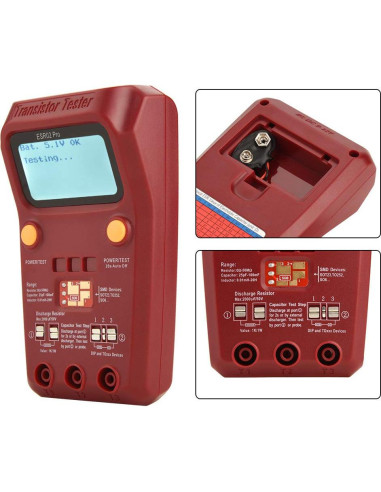 Probador de Transistores BSIDE ESR02 con Pantalla LCD Grande