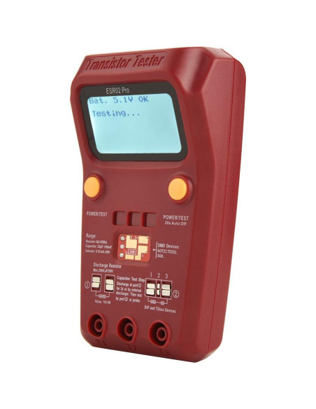 Probador de Transistores BSIDE ESR02 con Pantalla LCD Grande