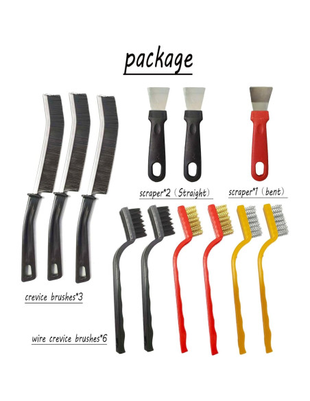 Juego de limpieza 12 piezas Durikant - Cepillos y raspadores