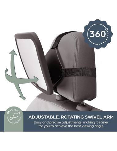 Espejo Convexo Ajustable Dreambaby 360 para Bebé - Negro