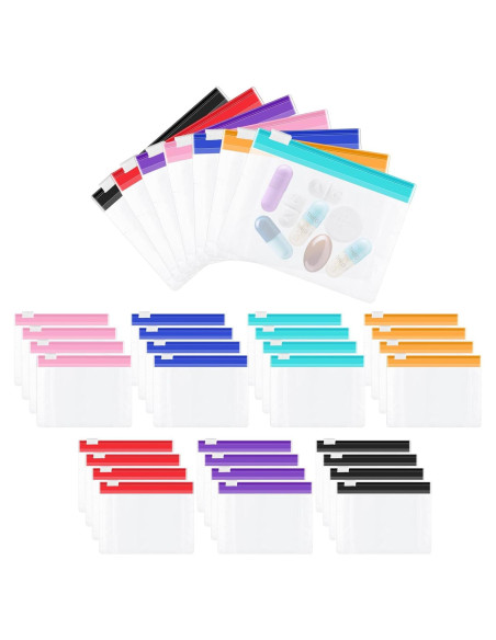 24 Bolsas de Píldoras WER78 con Bloqueo Deslizante - Organizador de Viaje