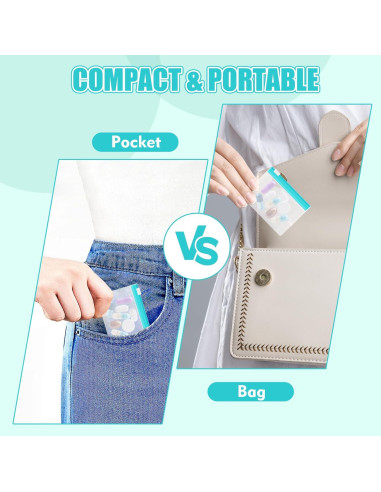 24 Bolsas de Píldoras WER78 con Bloqueo Deslizante - Organizador de Viaje