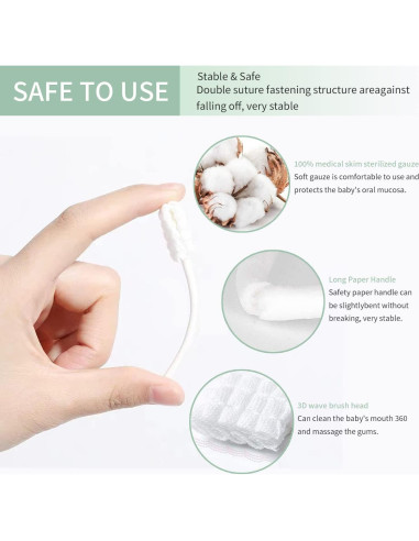 Kit de Limpieza Oral para Bebés Camiee - 102 Piezas + Cepillo Dedo