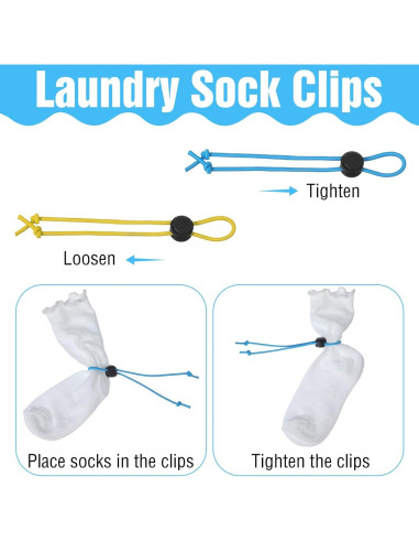 20 Clips para Calcetines de Lavandería Xinjoduz - 5 Colores