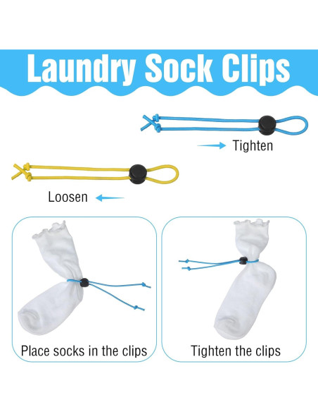 20 Clips para Calcetines de Lavandería Xinjoduz - 5 Colores