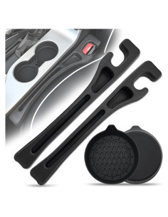 Relleno de Espacio entre Asientos de Coche YEZriler con 2 Posavasos