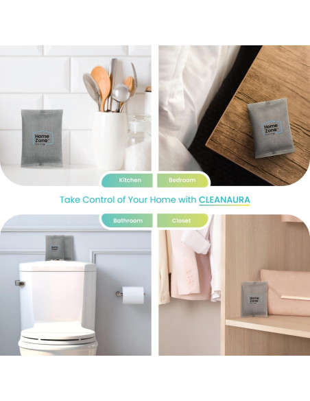 Conjunto de 4 bolsas de filtro de carbón activado CleanAura