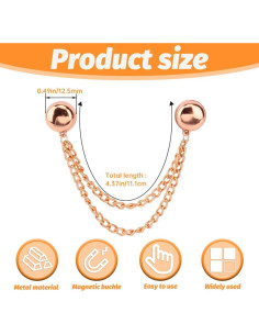 Paquete de 8 Clips Magnéticos para Ropa QKDS - 4 Colores 2