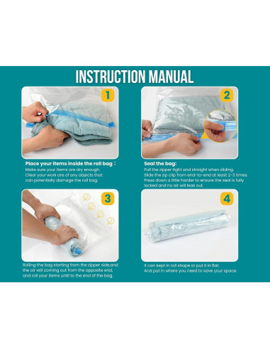 Paquete de 6 Bolsas de Almacenamiento al Vacío YCConcept