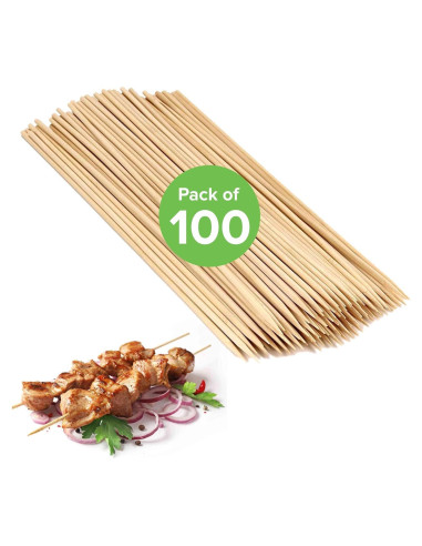 Brochetas de Madera Perfectware 25 cm Afiladas Paquete 100