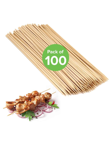 Brochetas de Madera Perfectware 25 cm Afiladas Paquete 100