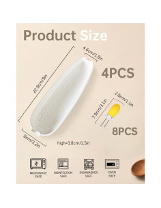 Juego de Platos para Mazorcas de Maíz Cerámica 22.9cm 4 Piezas 2