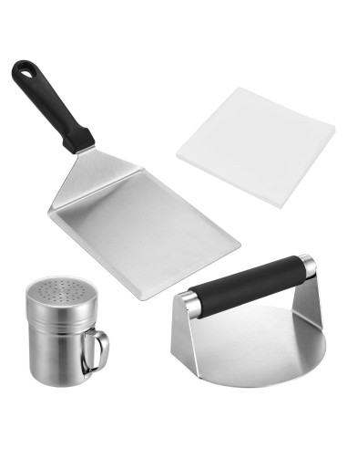 Kit de Prensa de Hamburguesas Whaleme con Espátula y Dosificador