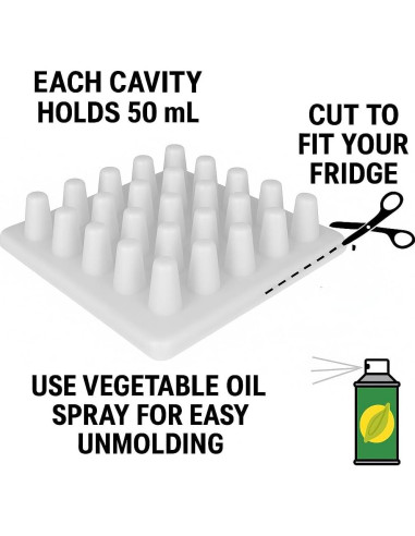 Moldes de Paletas Novedades Cari 25 Cavidades 50mL