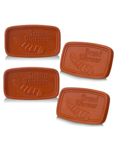 4 Piezas Calentadores de Pan Cerámica SiliFine 12.7x7.6 cm
