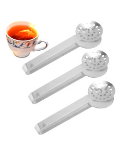 3 Pinzas para Bolsas de Té Acero Inoxidable Lasuroa 15.3cm