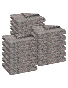 12 Manteles de Mudanza Oudain 1x1.8m Algodón Gris Alta Resistencia