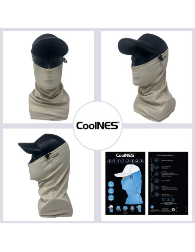 Gaiter de Cuello CoolNES Beige - Mascarilla Reutilizable UPF 50+