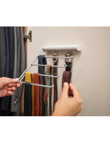 Organizador de Accesorios Joseph Joseph, Riel 4 Rieles para Corbatas y Bufandas