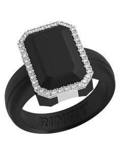 Anillo de Boda de Silicona Rinfit para Mujeres - Corte Esmeralda