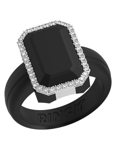 Anillo de Boda de Silicona Rinfit para Mujeres - Corte Esmeralda