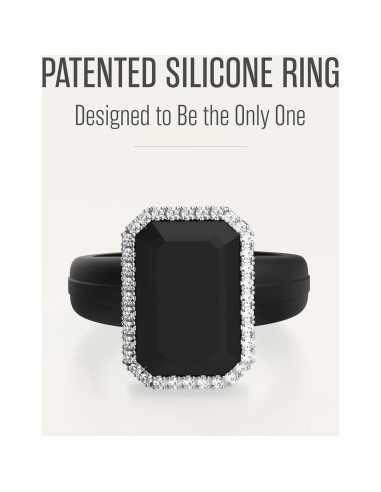 Anillo de Boda de Silicona Rinfit para Mujeres - Corte Esmeralda