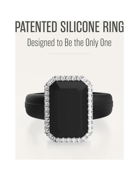 Anillo de Boda de Silicona Rinfit para Mujeres - Corte Esmeralda