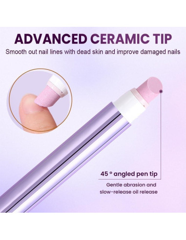 Bolígrafo 3-en-1 para Cutículas Shrandi - Cuidado de Uñas