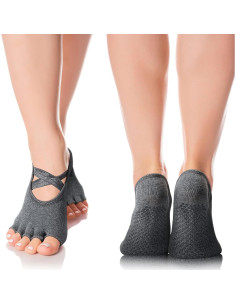 Calcetines Antideslizantes para Yoga SATINIOR 6 Pares Mujeres 2