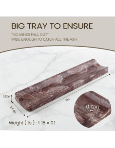 Soporte de Incienso de Mármol Koville Rojo 27.94x6.45cm 2