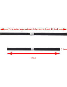 Bandas Elásticas para Planificadores Mini Skater 17.78 cm Negro - Paquete de 15 2