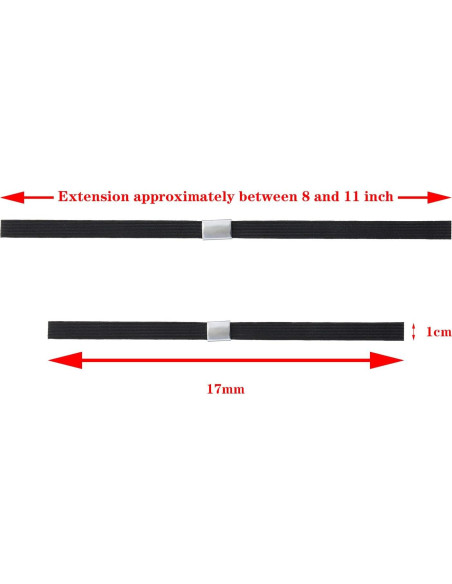 Bandas Elásticas para Planificadores Mini Skater 17.78 cm Negro - Paquete de 15